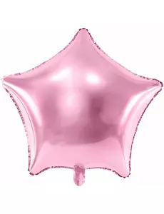 Pastelově růžový hvězdný fóliový balónek 48 cm