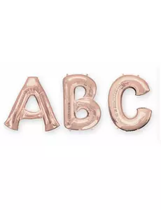 Fóliový písmenový balónek rose gold 81 cm, Velikost: A