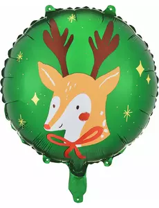 Fóliový balónek sob Santa Claus 45 cm