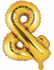 Fóliový balónek zlatý symbol & 35 cm