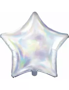 Iridescentní fóliový balónek hvězda 48 cm