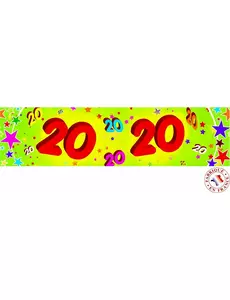 Papírový banner 20. výročí 0.16 x 2.44 m