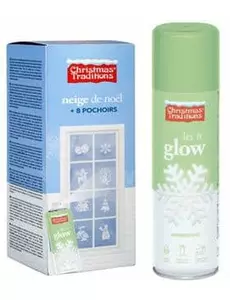 150ml svítící Snow Bomb ve tmě s vánočními šablonami