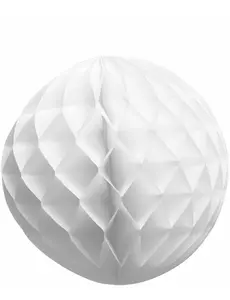 Bílá voštinová papírová koule 25 cm