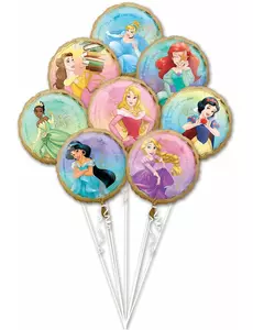 Kytice z 8 fóliových balónků Disney Princess