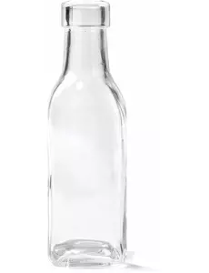 Čtvercová skleněná láhev 15 cm
