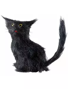 Černá kočka 12 cm Halloween