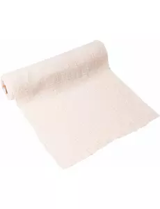Bavlněný mušelínový běhoun na stůl krémový 30 cm x 3 m