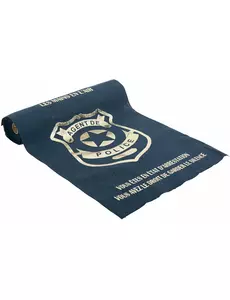 Běhoun na stůl policie navy/zlatá 28 cm x 5 m