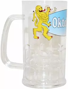 Průhledný pivní korbel