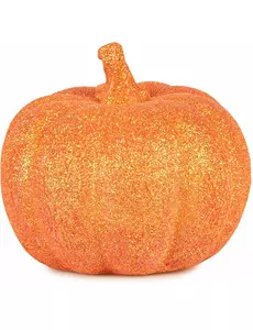 12,5 cm oranžová třpytivá dýně