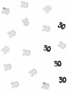 30 stříbrných dřevěných konfet na stůl 10 g