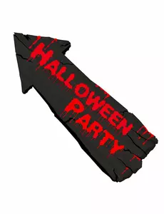 Dekorace na zeď šipka Halloween Party 57 x 19 cm