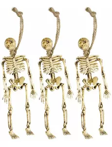 Závěsné halloweenské kostry 15 cm