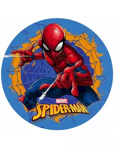 Spiderman modrý jedlý wafer disk 20 cm