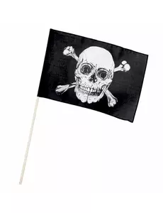 Pirátská vlajka na hrotu 30 × 45 cm