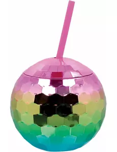 Duhový kelímek disco koule 600 ml