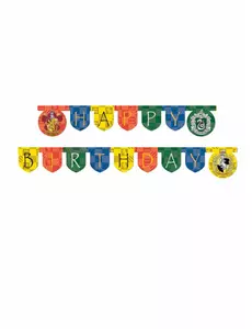 Kartonová girlanda Happy Birthday Harry Potter 2 m