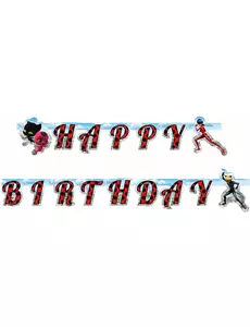 Kartonová girlanda Happy Birthday Ladybug 170 cm