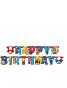 Girlanda Happy Birthday Super Mario 1,90 m