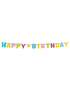 Girlanda z kartonových písmen Happy Birthday 150 cm