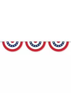 Plastová girlanda USA půlkruh 3.66m