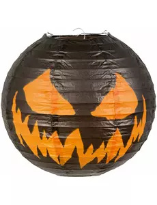 Papírový lampion strašidelná dýně 25cm
