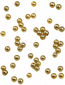 Mini zlaté třpytivé kuličky 8 mm 10 g