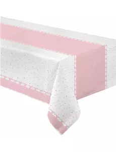 Růžová srdce – papírový ubrus 120 × 180 cm