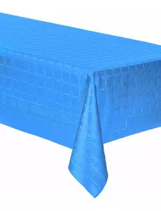 Modrý damaškový papírový ubrus v roli 6 m