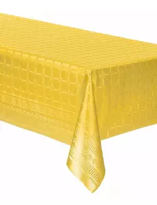 Žlutý damaškový papírový ubrus v roli 6 m