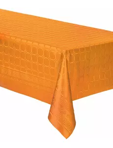 Oranžový damaškový papírový ubrus v roli 6 m
