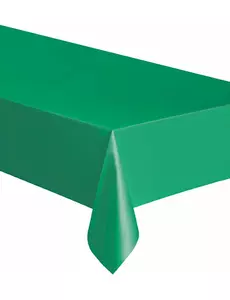 Obdélníkový smaragdově zelený plastový ubrus 137 x 274 cm