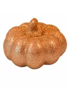 Malá oranžová třpytivá dýně 6,5 cm