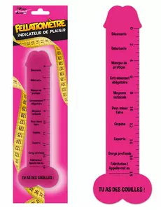Humorné pravítko „fellatiometer“