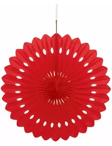 Červená závěsná rozeta 40 cm
