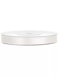 Krémová saténová stuha 0.6 cm x 25 m
