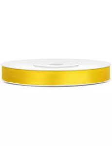 Žlutá saténová stuha 0.6 cm x 25 m