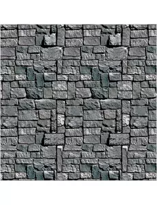 Nástěnná dekorace šedá kamenná zeď Halloween 1,2 x 9,1 m