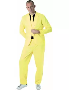 Fluorescenční žlutý fashion kostým pro dospělé