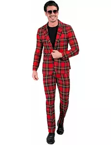 Skotský kostým s tartanovým potiskem pro dospělé, Velikost: Small