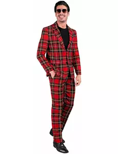 Plus size skotský kostým s tartanovým potiskem pro dospělé, Velikost: XX-Large