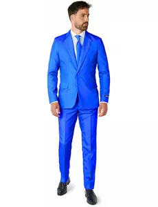 Mr. Solid blue men’s suit Suitmeister, Velikost: Small (EU 44-46)