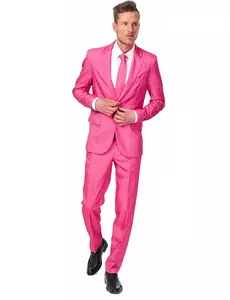 Růžový oblek Mr. Solid pro muže Suitmeister, Velikost: Small (EU 44-46)