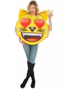 Emoji kostým kočičí srdce pro dospělé