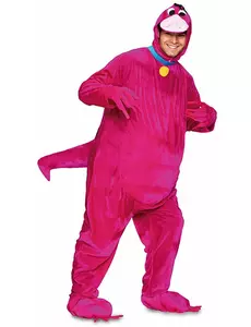 Přátelský růžový dinosauří kostým pro dospělé