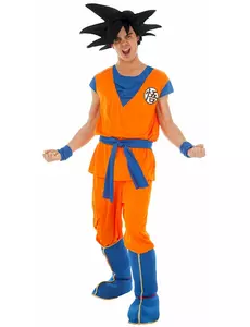 Kostým Goku Saiyan Dragon Ball Z pro dospělé, Velikost: Large