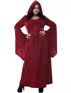 Gotický kostým pro ženy – plus size, červený, Velikost: X-Large (44/46)