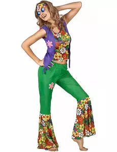 Kostým hippie flower power pro ženy, Velikost: Small