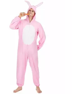 Růžový kostým králíka pro muže